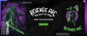 Streetwear themed black and purple grunge style graphic